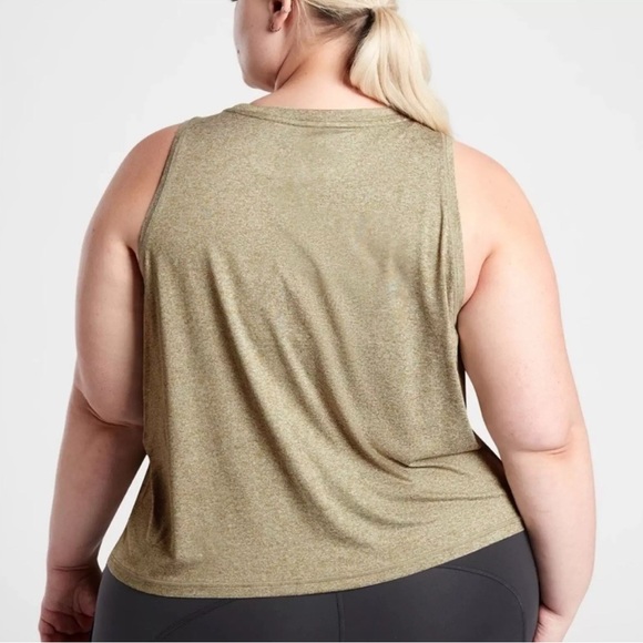 Athleta Uptempo Tank "Shadow Olive" Green Size 2x plus size active wear - Picture 2 of 8
